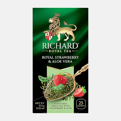 Чай зеленый Richard Royal Strawberry&Aloe Vera клубника алоэ 25пак
