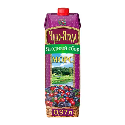 Изображение товара Морс Чудо-ягода из клюквы черники и ежевики 970мл