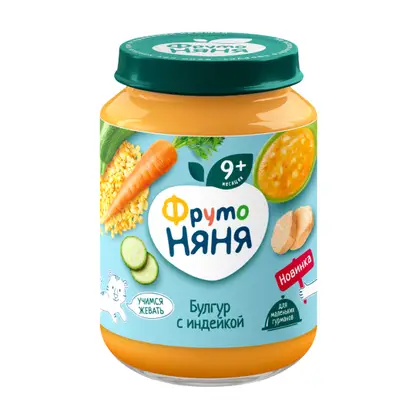 Изображение товара Пюре Фрутоняня Булгур с индейкой с 9 месяцев 190г