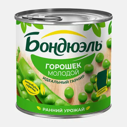 Горошек Бондюэль молодой 400г