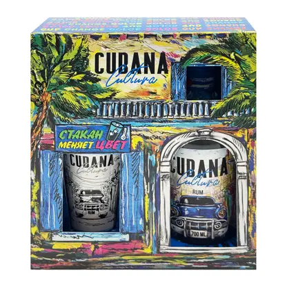 Ром Cubana Cultura 40% 700мл + стакан в подарочной упаковке