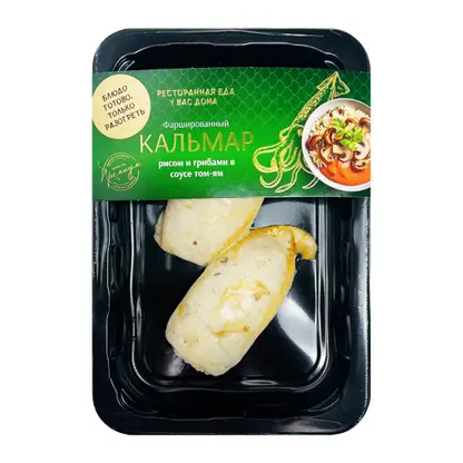Изображение товара Кальмар фаршированный рисом и грибами в соусе Том-Ям 250г Шифудо