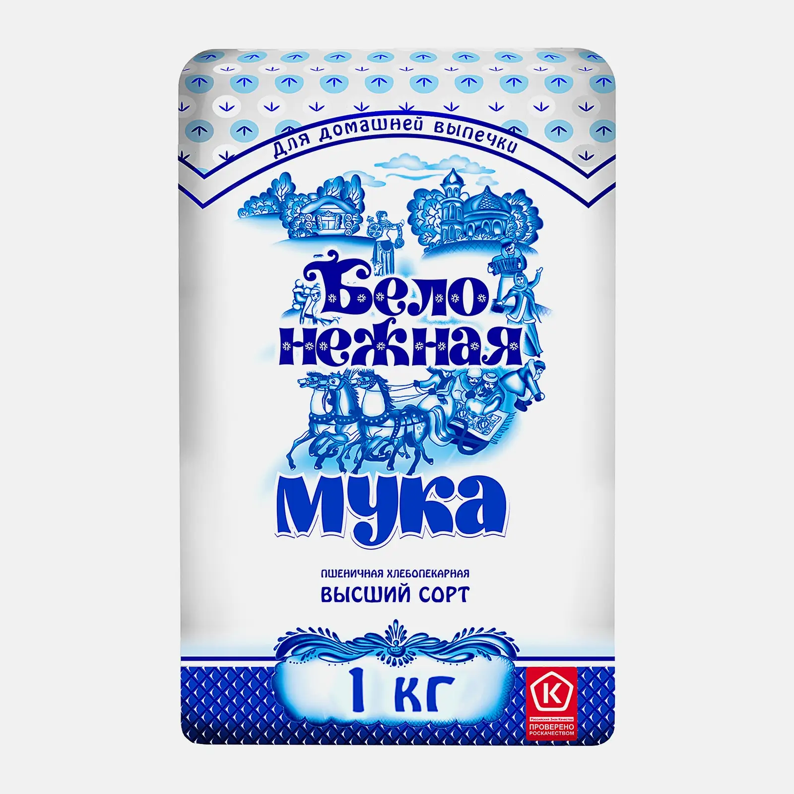 Изображение товара Мука Бело-нежная пшеничная 1кг