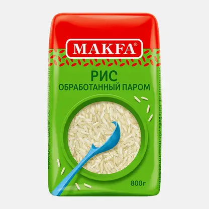Рис Makfa длиннозерный пропаренный 800г