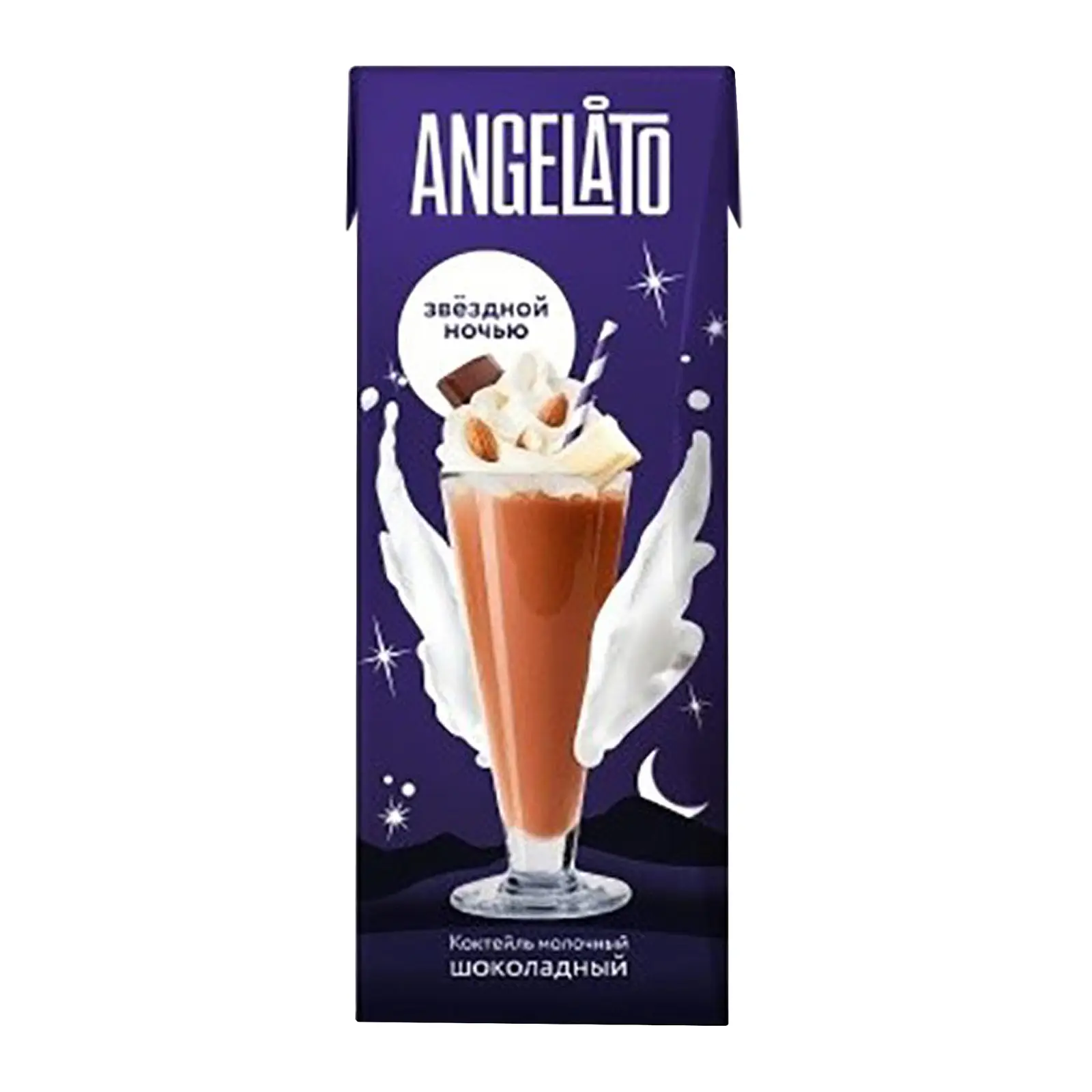 Изображение товара Молочный коктейль Angelato Шоколадный 2% 200г