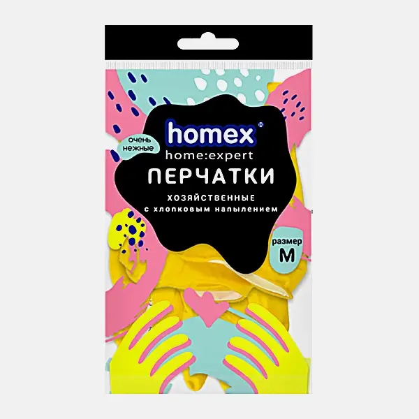Перчатки Homex латексные Очень Нежные р.M