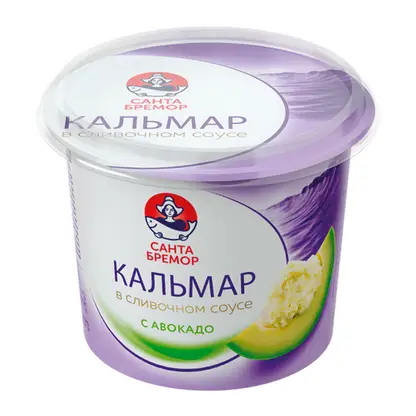 Изображение товара Кальмар Санта Бремор в сливочном соусе с авокадо 150г