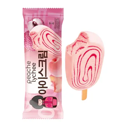 Изображение товара Мороженое Инмарко Пичи личи молочное эскимо со вкусом персика и наполнителем личи 57г