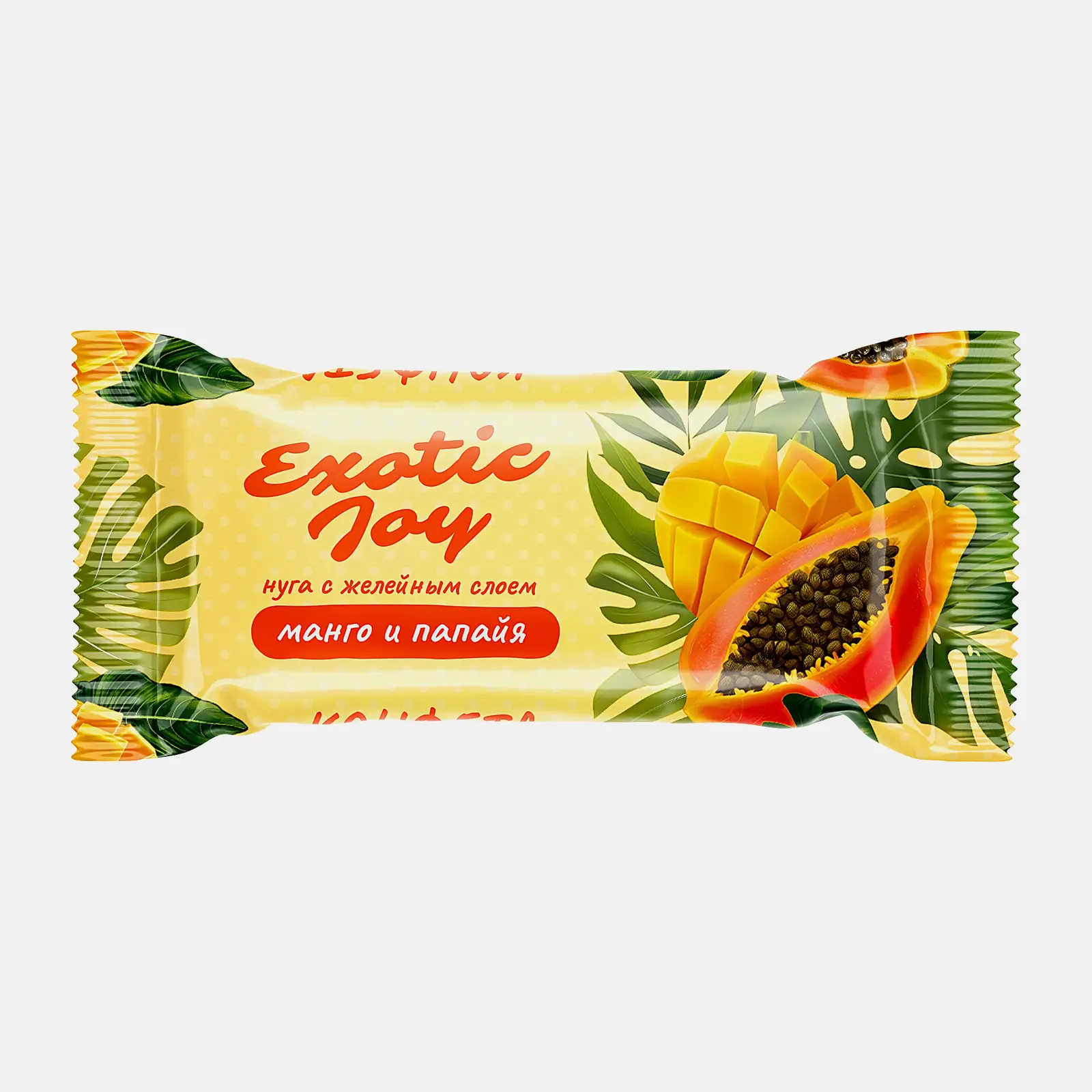 Изображение товара Конфеты Exotic Joy Нуга с желейным слоем манго и папайя в глазури, 300 г