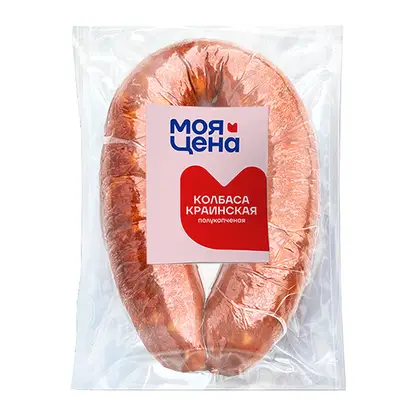 Изображение товара Полукопченая колбаса из мяса птицы Моя цена 300 г