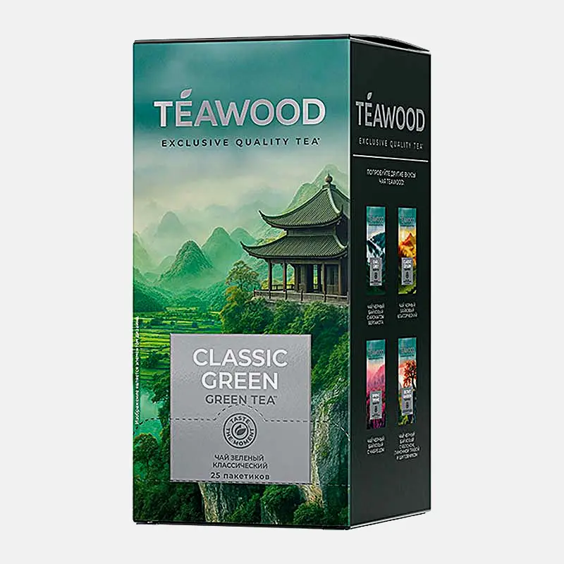 Зеленый чай Teawood Classic Green 25пак 50г - фото 2 Зеленый чай Teawood Classic Green 25пак 50г - фото 2