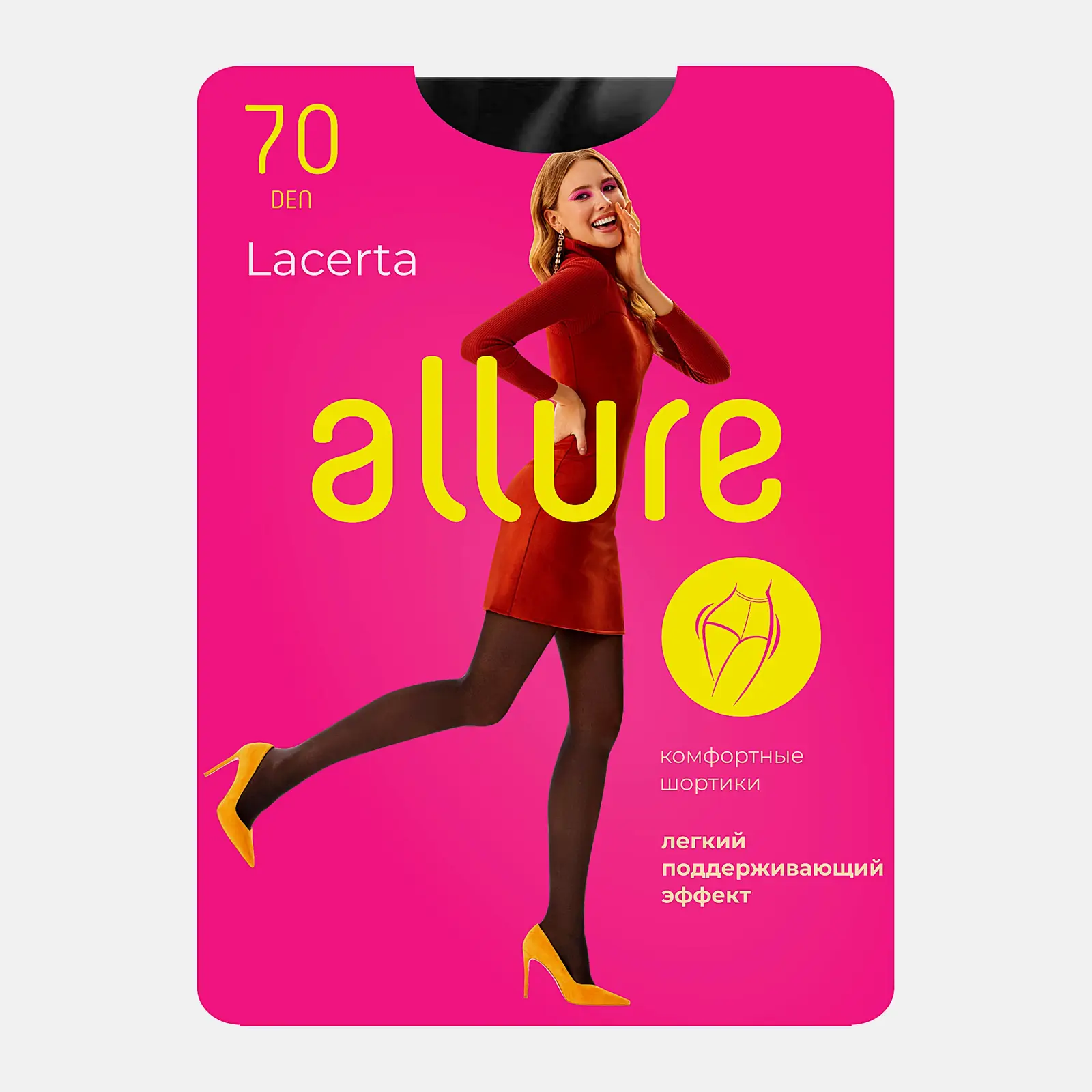 Колготки женские Allure Lacerta 70 черные р.3