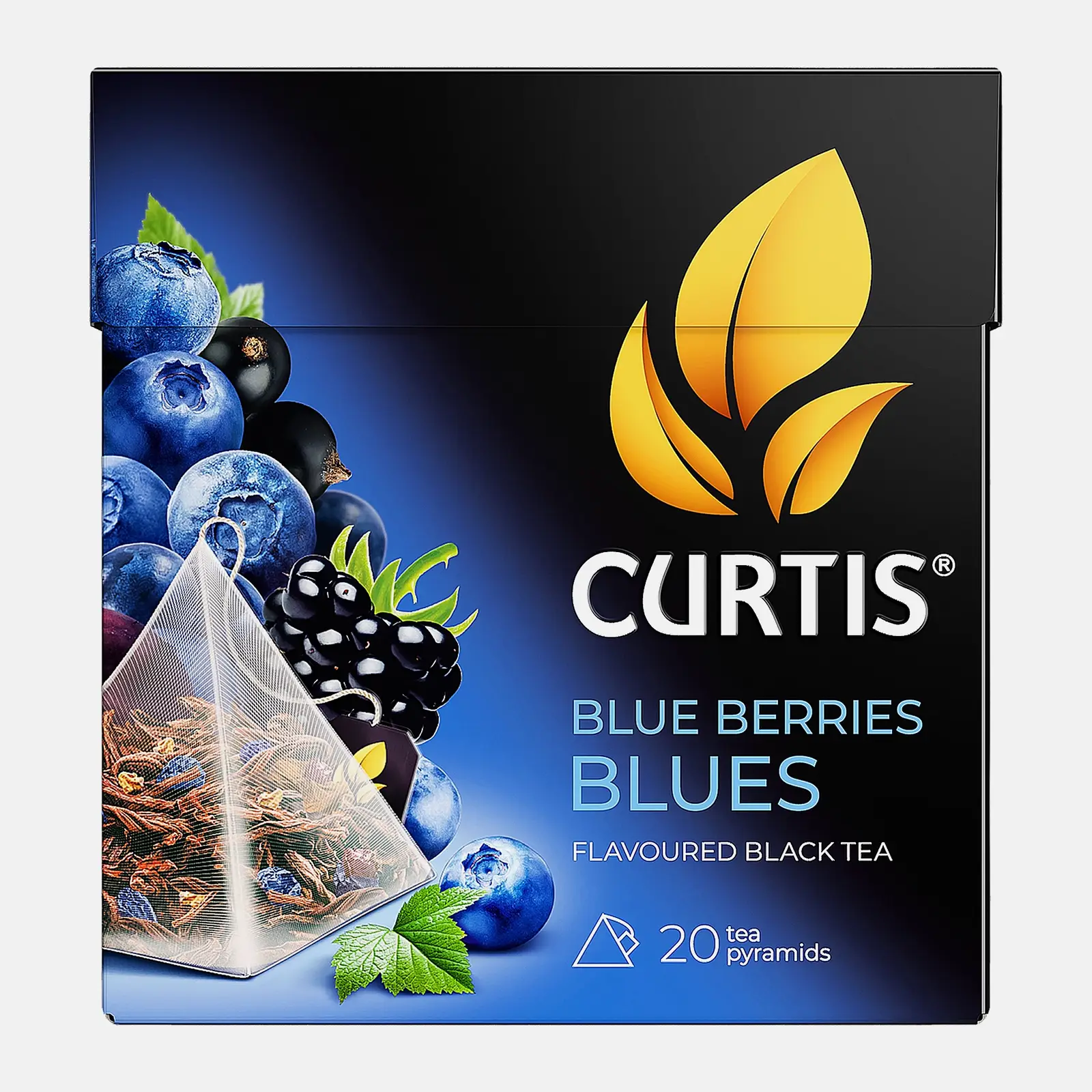 Изображение товара Чай черный Curtis Blue Berries Blues 20 пирамидок натуральный с ягодами и добавками