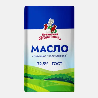 Масло сливочное Кубанский молочник 72.5% 170г