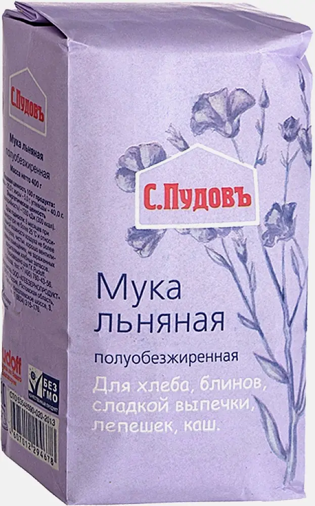 Мука С.Пудовъ Льняная 400г