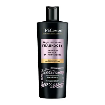 Изображение товара Разглаживающий шампунь для волос Тресемме Кератиновая гладкость 400мл