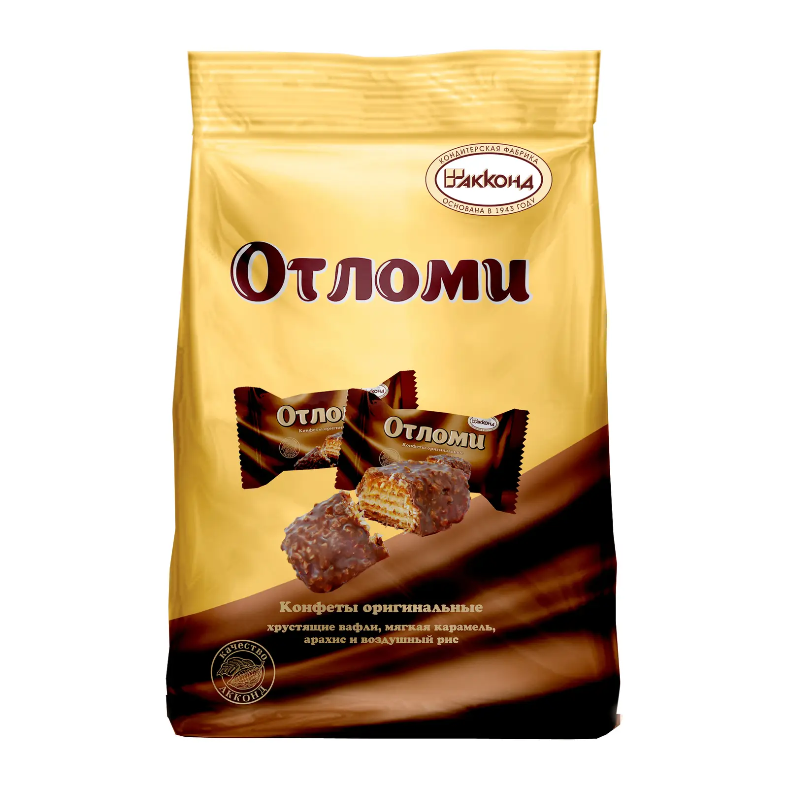 Изображение товара Конфеты Отломи вафельно-карамельные Акконд 360г