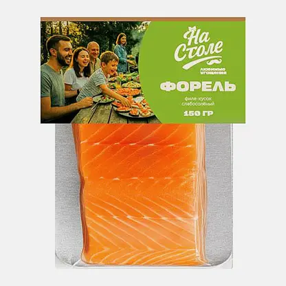 Форель слабосоленая филе-кусок На Столе 150г
