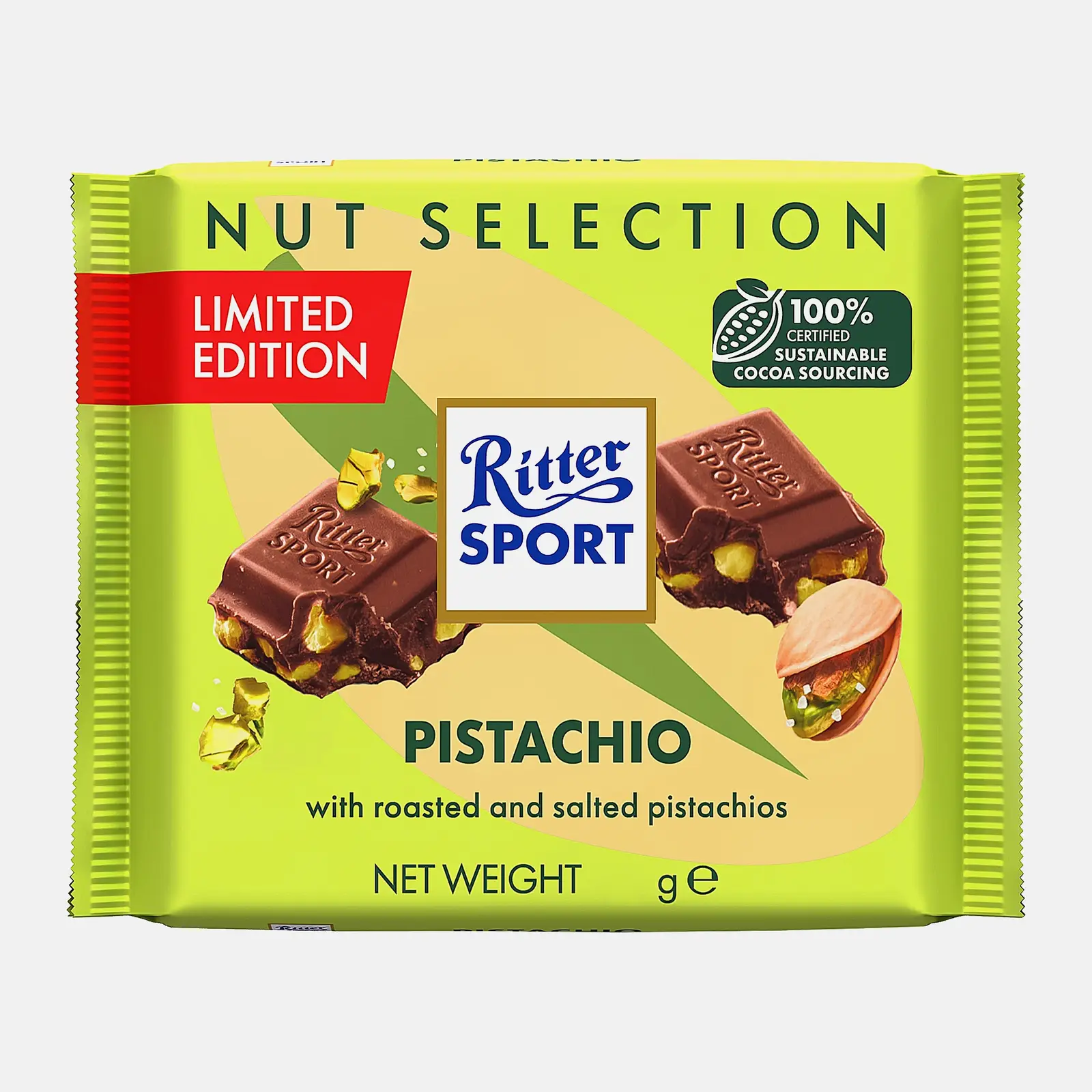 Шоколад молочный Ritter Sport с фисташкой 100г