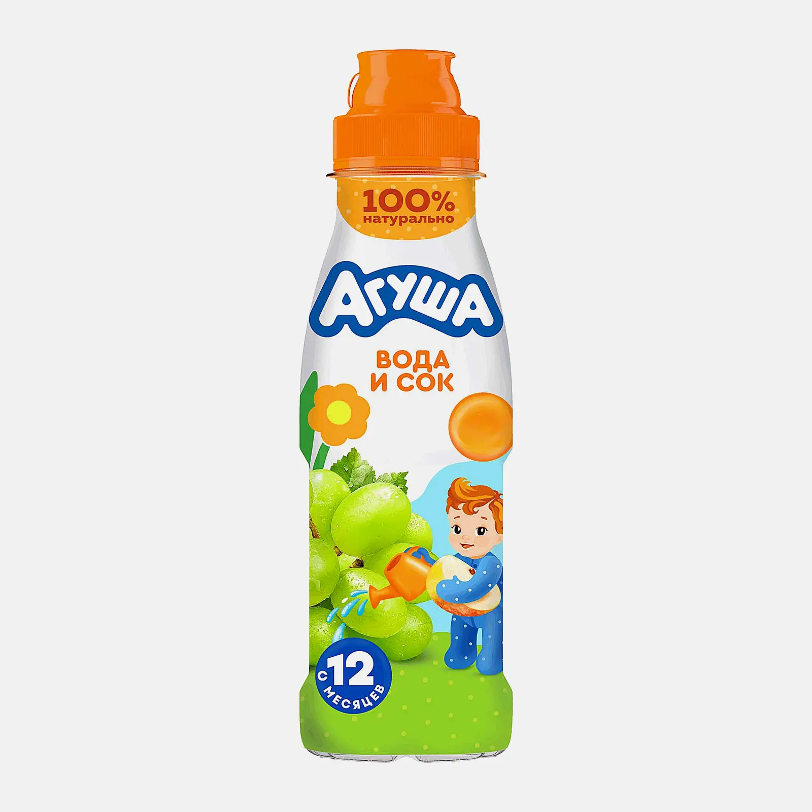 Изображение товара Детский напиток Агуша Яблоко-Виноград 300 мл натуральный без сахара