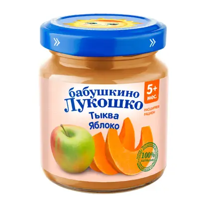 Изображение товара Пюре Бабушкино Лукошко Тыква Яблоко 100г