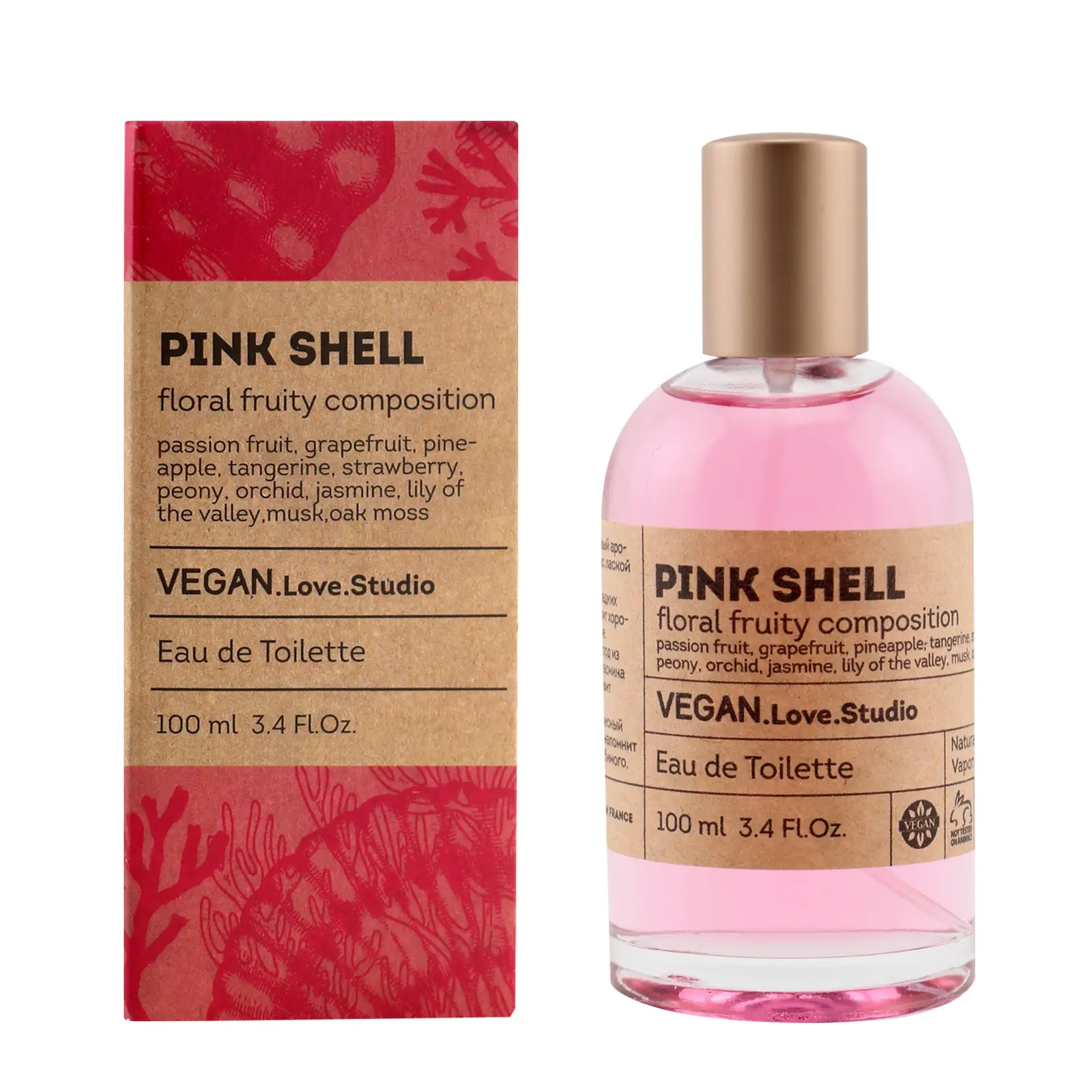 Туалетная вода Vegan Love Studio Pink Shell женская 100мл