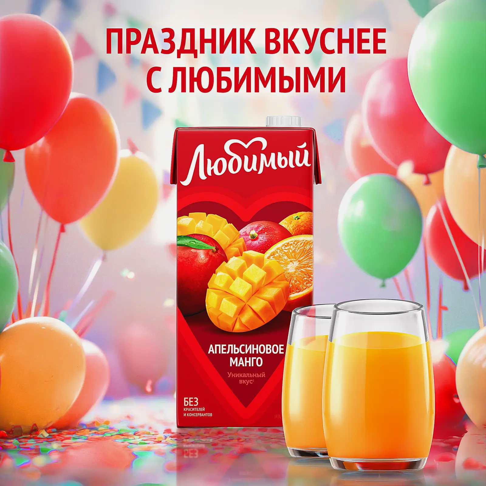 Напиток Любимый Апельсиновое манго 950мл - фото 2 Напиток Любимый Апельсиновое манго 950мл - фото 2