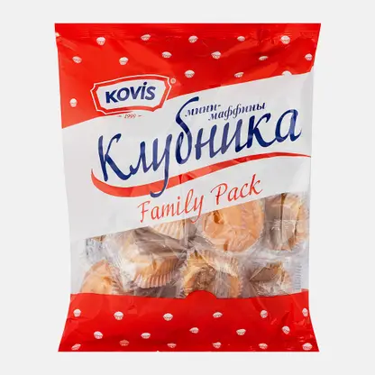 Мини-маффины Kovis Клубника 470г