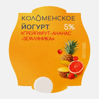 Йогурт со вкусом грейпфрут-ананас-земляника Коломенское 5% 170г