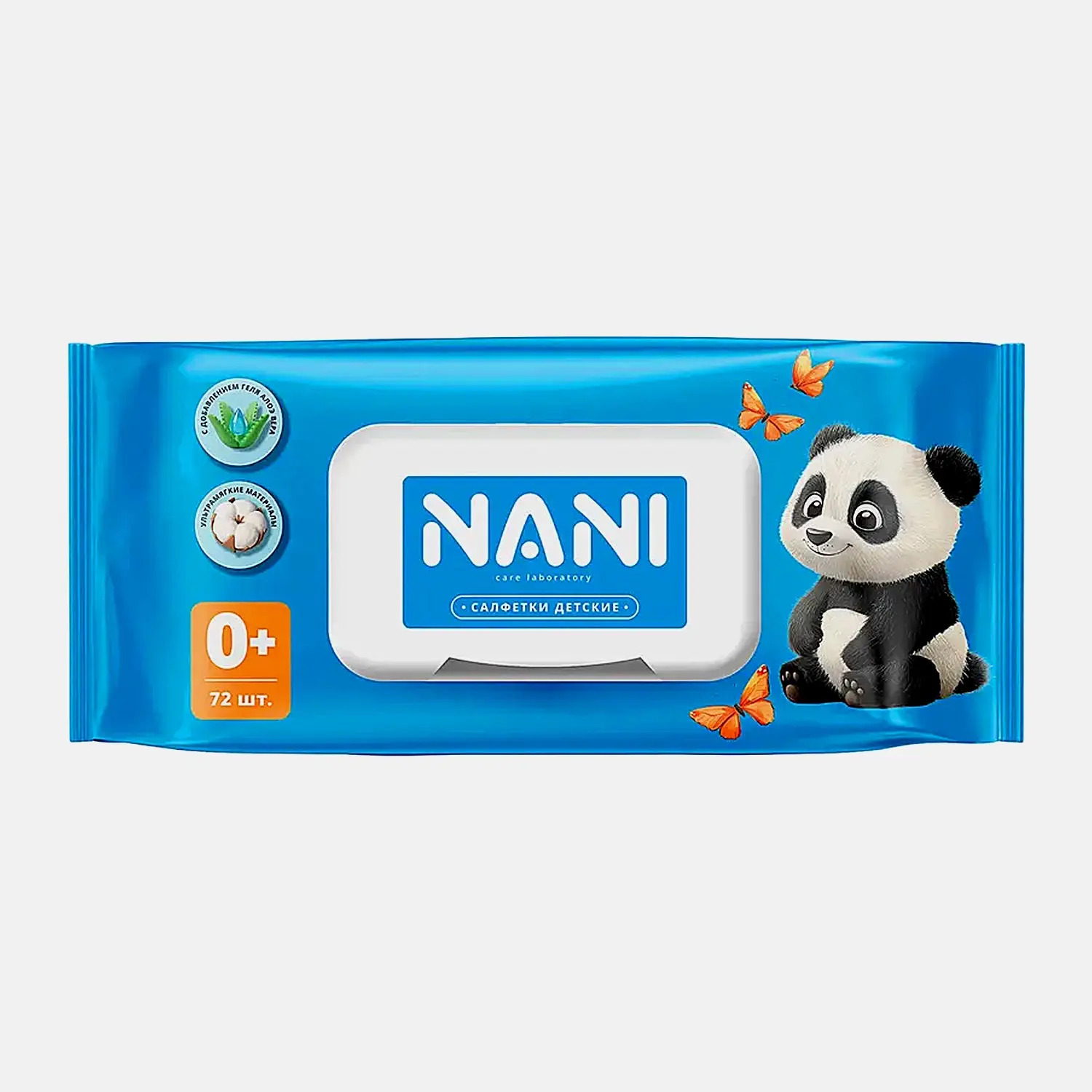 Салфетки влажные Nani детские с клапаном 72шт Салфетки влажные Nani детские с клапаном 72шт