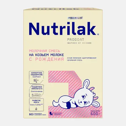 Смесь Nutrilak Premium Progoat 1 на козьем молоке с 0 месяцев 600г