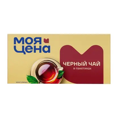 Изображение товара Чай черный Моя цена Индийский мелколистовой 20 пакетиков 30г