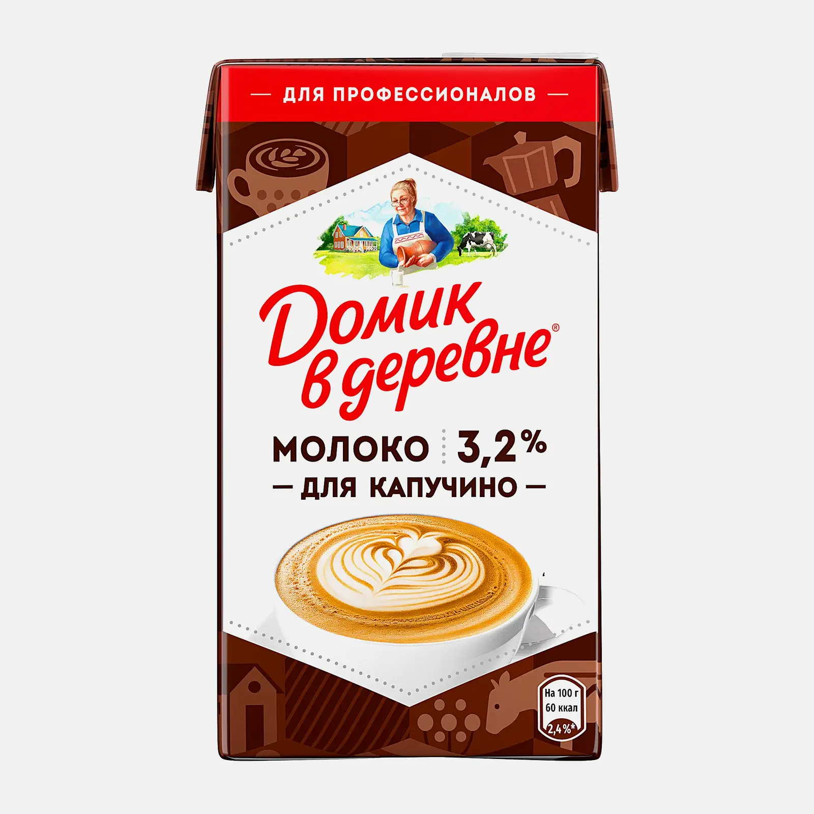 Молоко для капучино Домик в деревне 3.2% 950г
