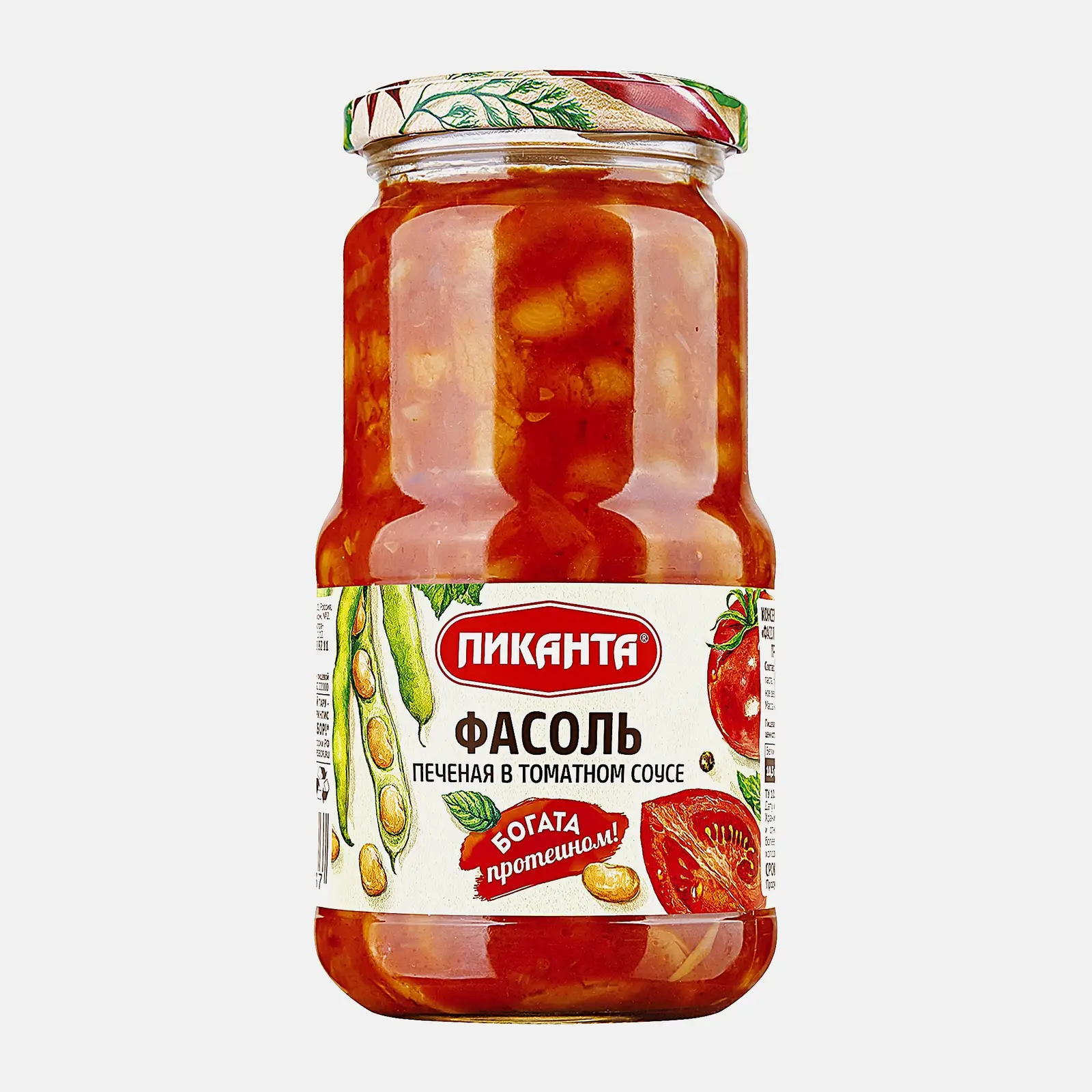 Изображение товара Фасоль Пиканта печеная в томатном соусе 470г консервированный продукт