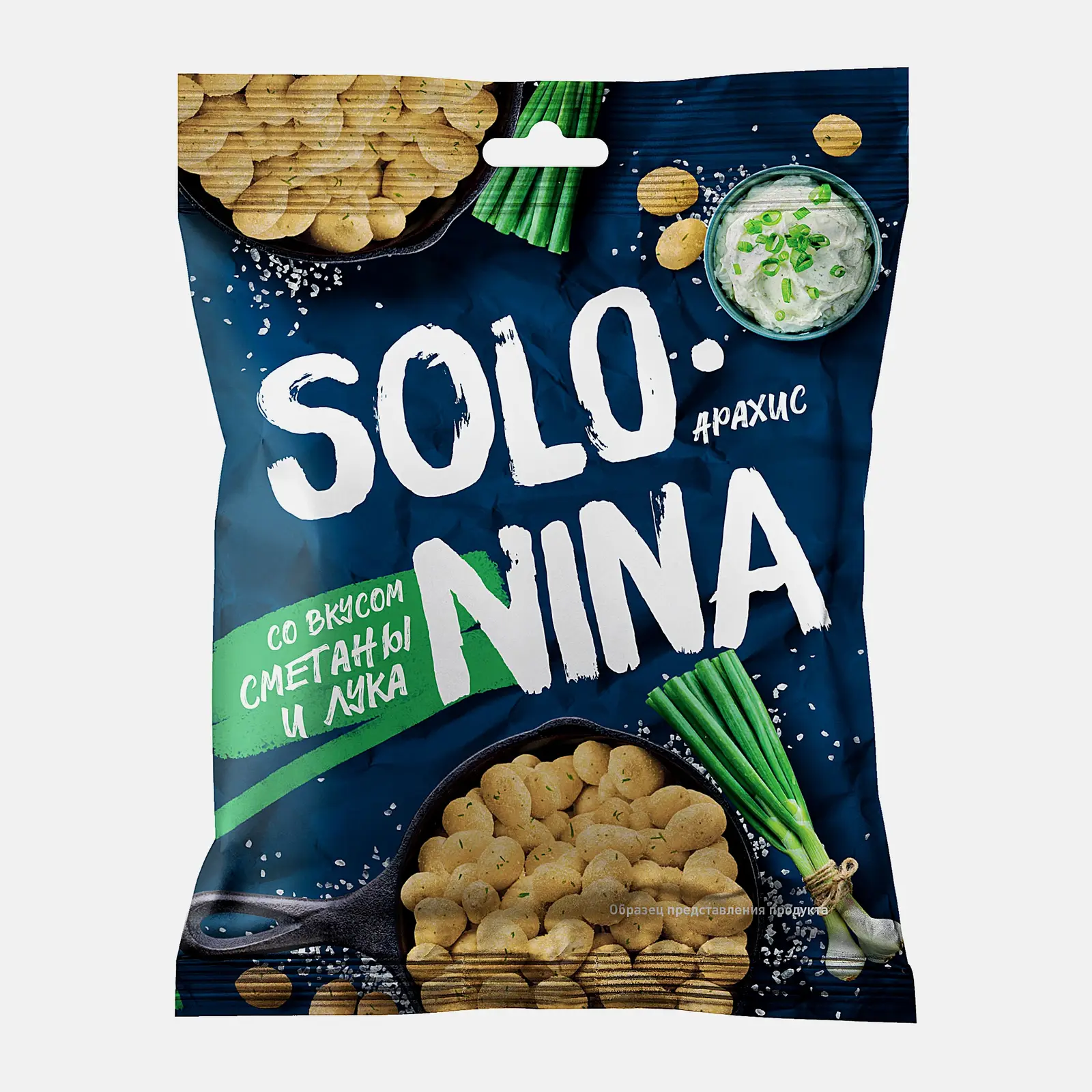 Изображение товара Арахис Solonina жареный со вкусом сметаны и лука 70 г