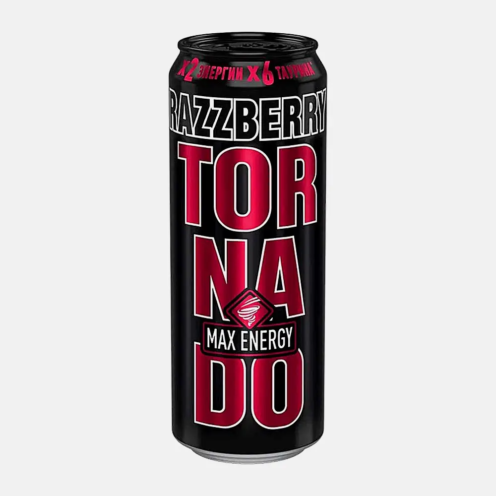 Напиток энергетический Tornado Max Razzberry 450мл
