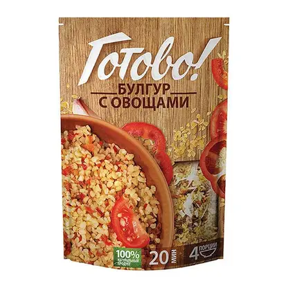 Изображение товара Булгур с овощами Готово! 250г Изображение товара Булгур с овощами Готово! 250г