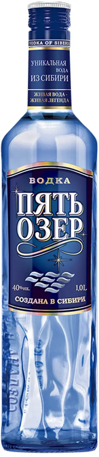 Изображение товара Водка Пять озер 40% 1л - высококачественный напиток