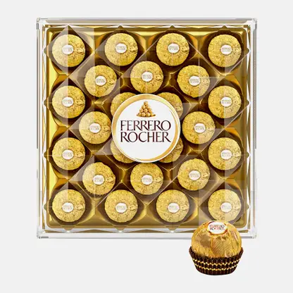 Конфеты шоколадные Ferrero Rocher из молочного шоколада с начинкой из крема и лесного ореха 300г