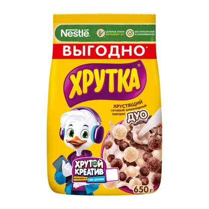 Изображение товара Шарики шоколадные для завтрака Хрутка Duo 650г