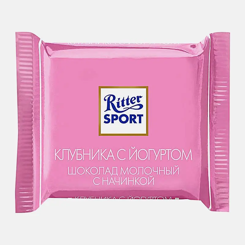 Шоколад молочный клубника с йогуртом Ritter Sport 16.67г