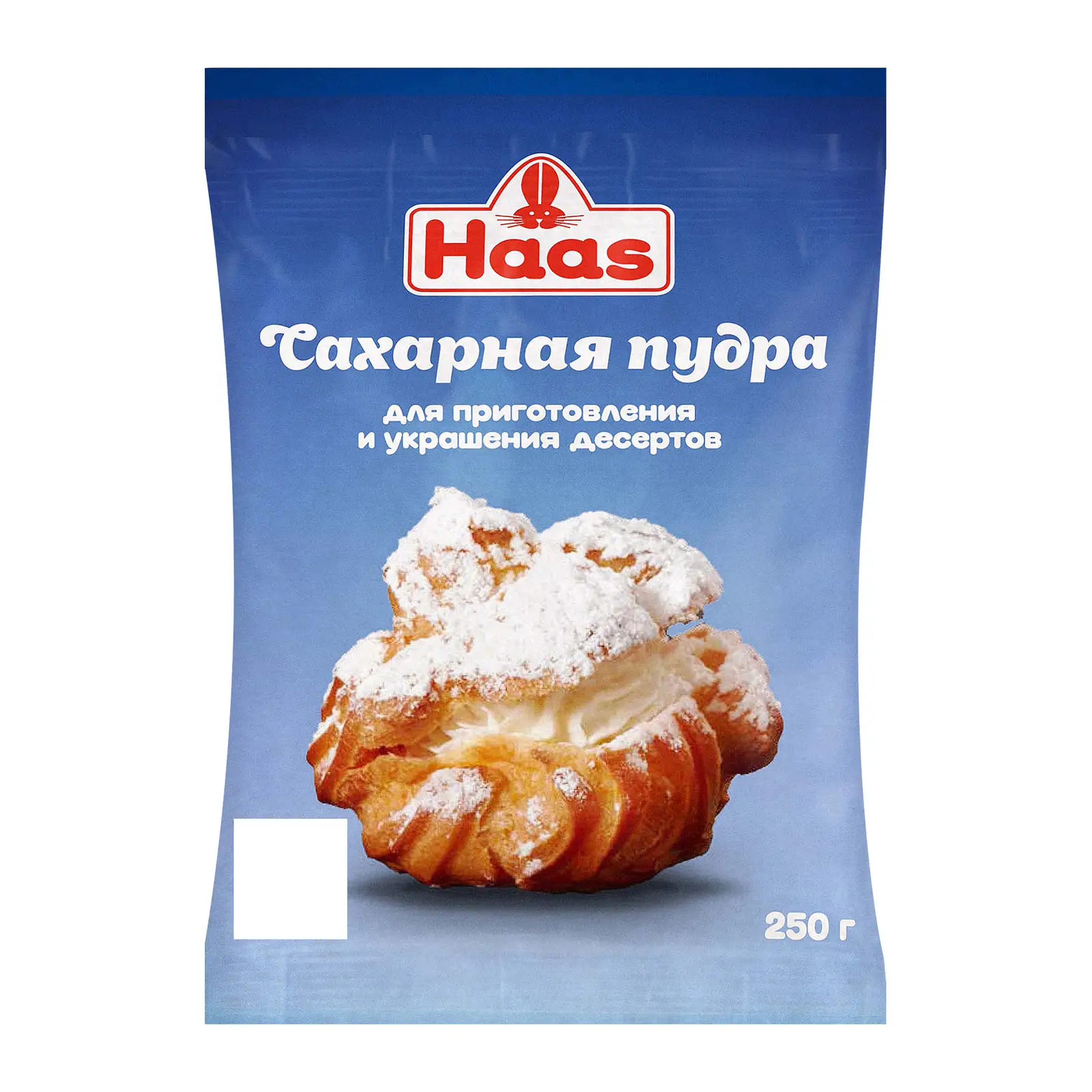 Изображение товара Пудра сахарная Haas 250 г для кондитерских изделий