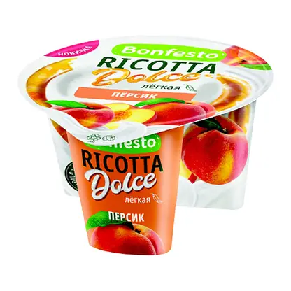 Изображение товара Сыр Bonfesto Рикотта Dolce Персик 40% 125г