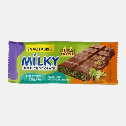 Молочный шоколад с фисташковой пастой и хрустящим тесто Snaq Fabriq 55г