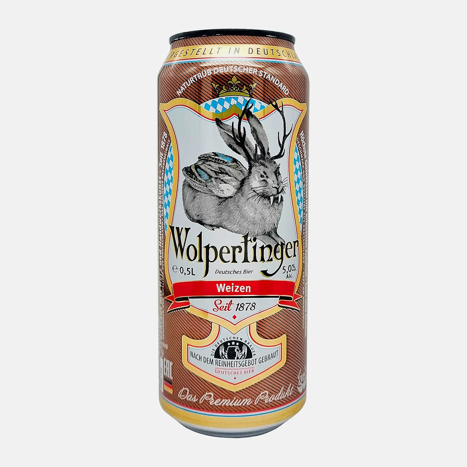 Изображение товара Пивной напиток Wolpertinger светлый нефильтрованный 5% 500мл Германия