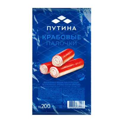 Изображение товара Крабовые палочки Путина имитированные 200г
