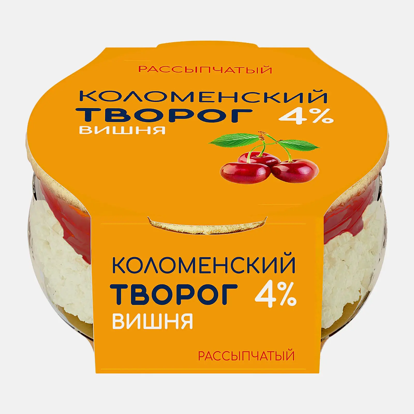 Изображение товара Творог рассыпчатый Вишня Коломенский 4% 150г натуральный продукт