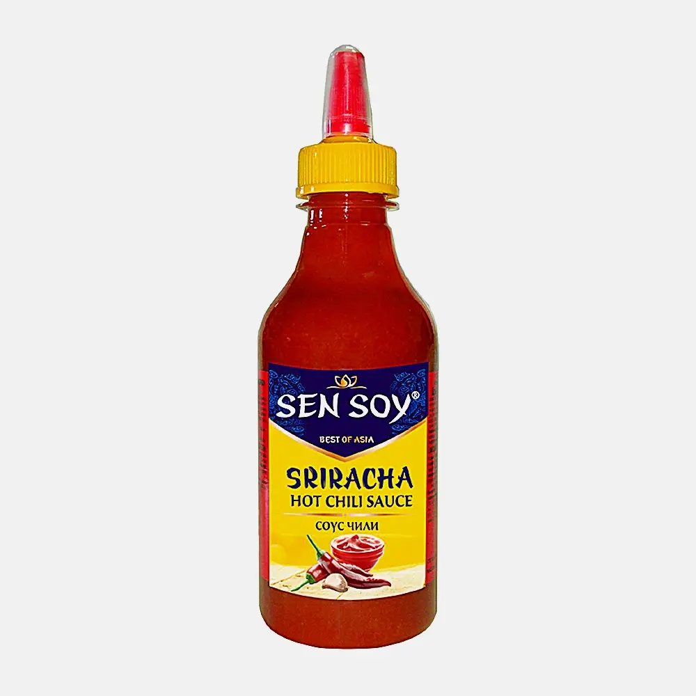 Изображение товара Соус Sen soy Premium Чили шрирача 310г - острый вкус с пряностями для блюд
