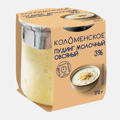 Пудинг молочный овсяный Коломенское 3% 170г
