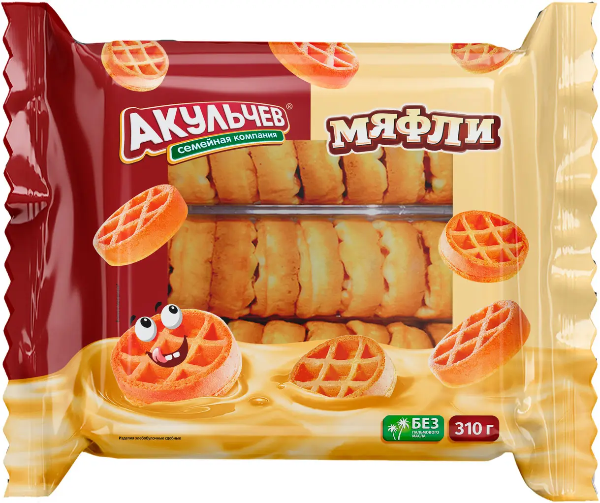 Вафли Акульчев Мяфли мягкие 310г - Магнит-Продукты